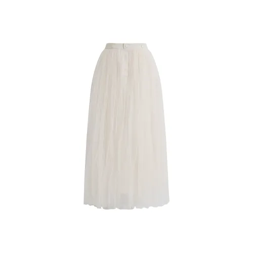 ELEVEN SLEEP Casual Long Skirts Women's Ecru