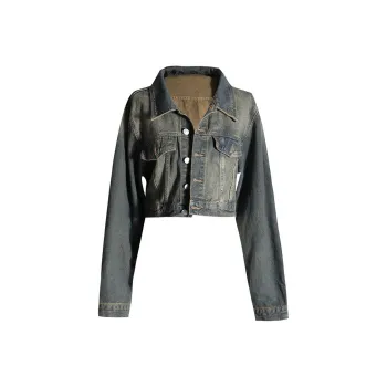 YINLEI Cropped Coats Women's Vintage