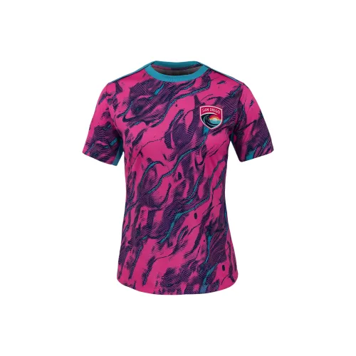 Nike San Diego Wave Fc 2025 Women's Nike Nwsl Short Sleeve Pre Match Top