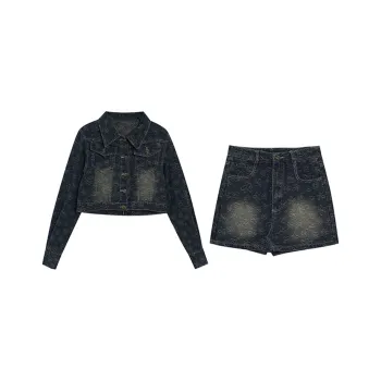 Manekniv Skirt Set Women's Vintage Blue Two Piece Set