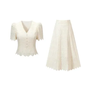 CHICHY CHICHY Size Sister Series Skirt Set Women's White