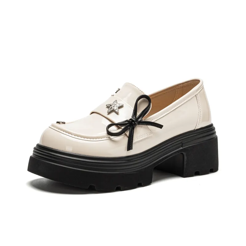 EXULL Q Loafers 6CM Women's Beige-1
