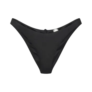 Khy FW24 DROP 010 Ruched Cheeky Bikini Bottom Swimming Shorts Women's Black