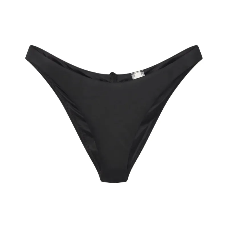 Khy FW24 DROP 010 Ruched Cheeky Bikini Bottom Swimming Shorts Women's Black-0