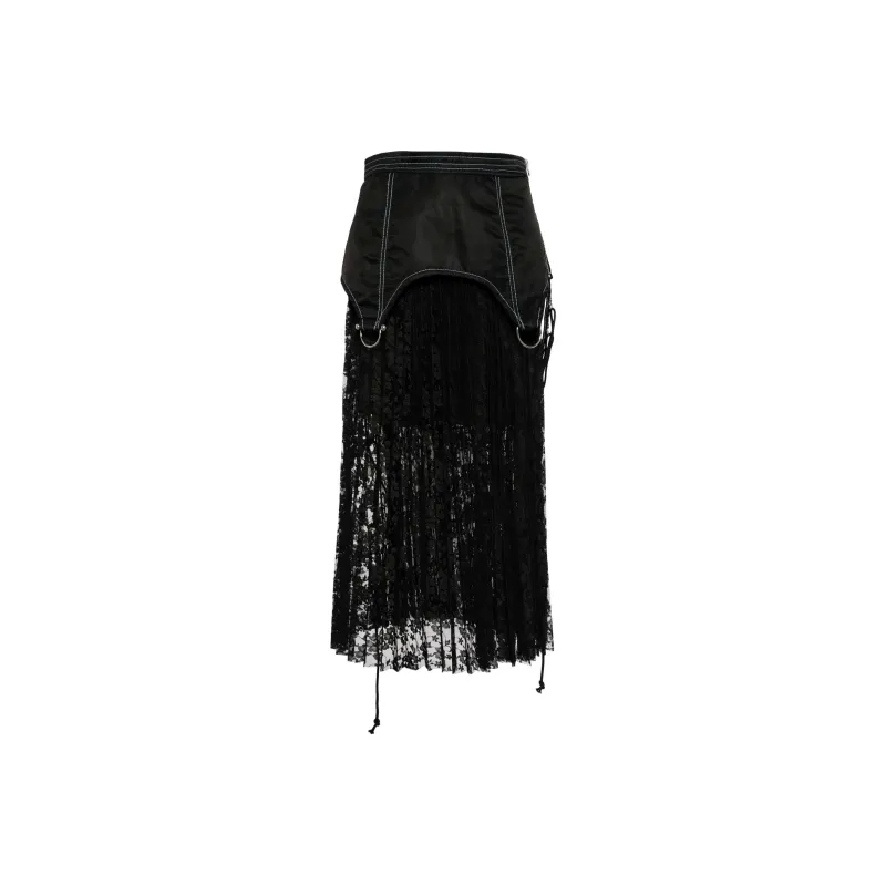 ANDERSSON BELL Lace Combination Maxi Skirt-0