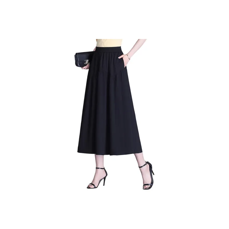 PIERRE CARDIN Casual Long Skirt Women's Black-0