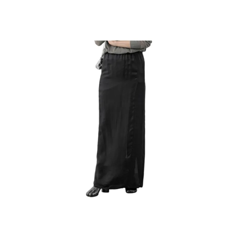 MM6 Maison Margiela Casual Long Skirts Women's Black-0
