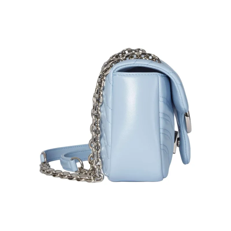 GUCCI GG Marmont Lambskin Shoulder Bag Small Size Women's Light Blue-2