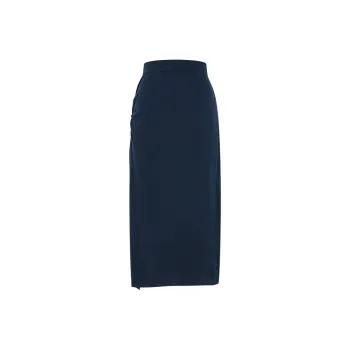 IDPAN Casual Long Skirts Women's Navy Blue