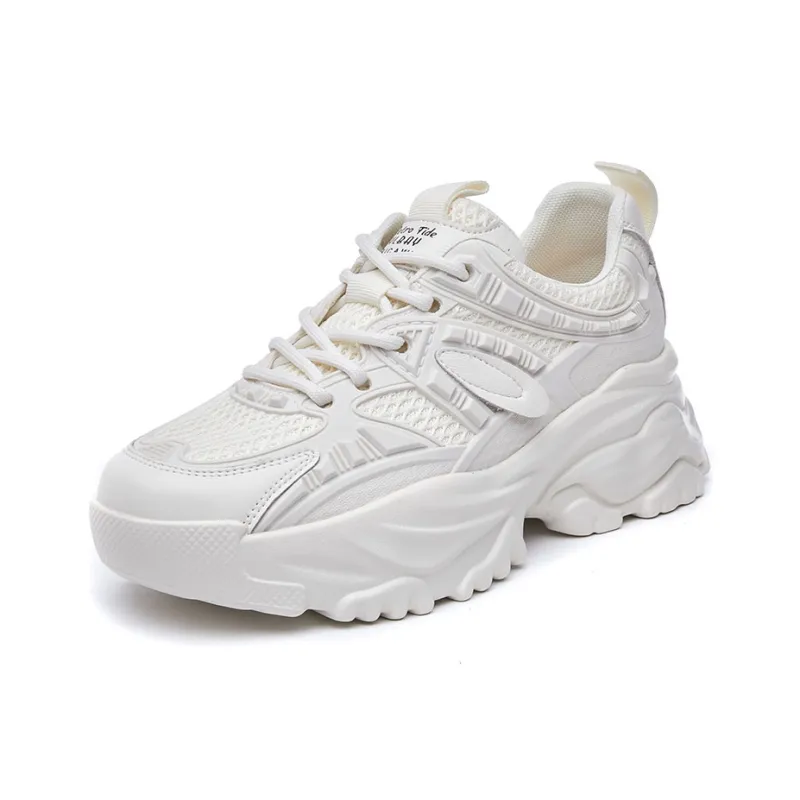 LINGPAO Breathable Height Increase Low Top Chunky Sneakers Women's-1