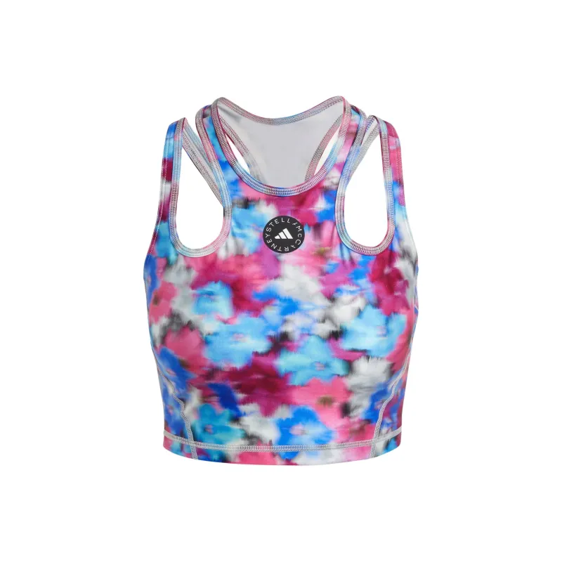 Adidas Stella McCartney Sports Underwear Women's Signal Cyan/Real Pink/Transparent Agate Color-0