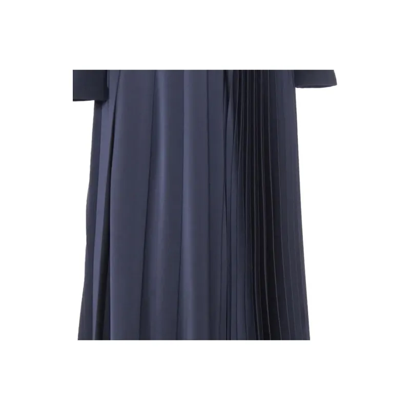 WEEKEND MaxMara Crewneck Pleated Long-Sleeved Dress-3
