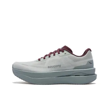Saucony Anti Slip Wear Resistant Low Top Running Shoes Unisex Gray Red