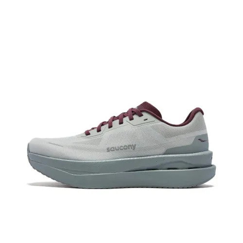 Saucony Anti Slip Wear Resistant Low Top Running Shoes Unisex Gray Red
