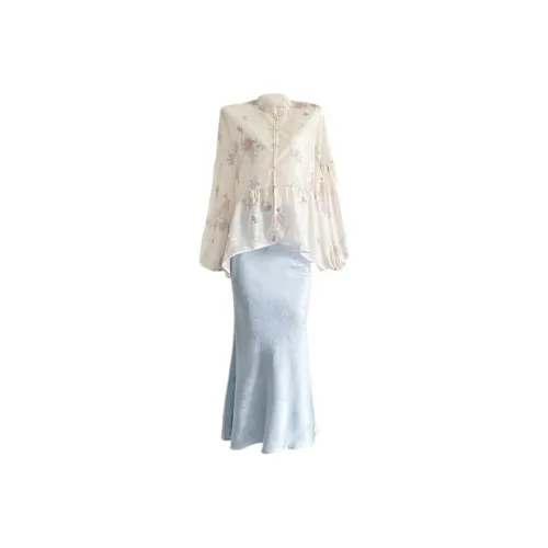 Udon House Two Piece Skirt Sets Women's