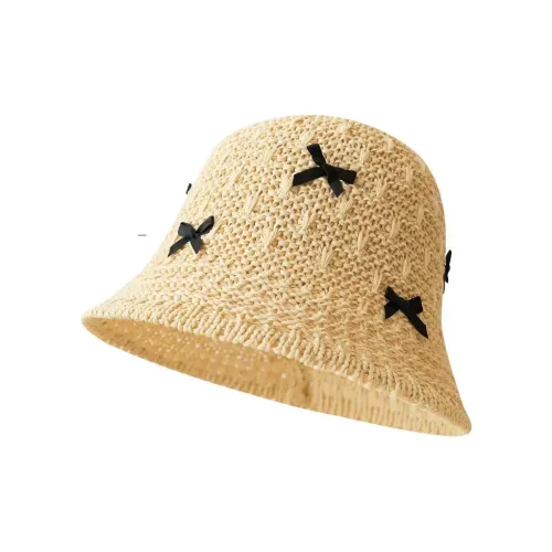 PISHUSHU Straw Woven Bucket Hats Women's