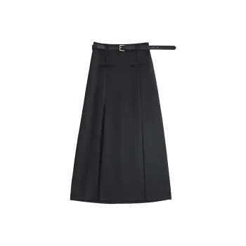 Rose Casual Long Skirts Women's Black
