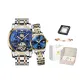 Steel Band Blue Dial Couple Watches[Crown Box]