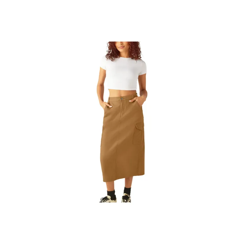 Dickies Casual Long Skirts Women's Brown-0