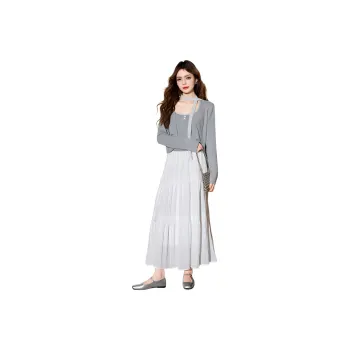 FAWENXIANGZI Skirt Set Women's Gray