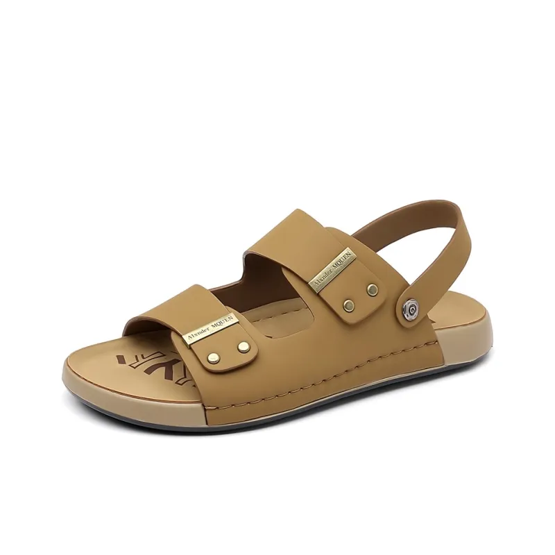 QIUTEXIONG Beach Sandals Men Black/Yellow-2