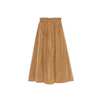 HERNO A Line Elastic Waist Midi Skirt