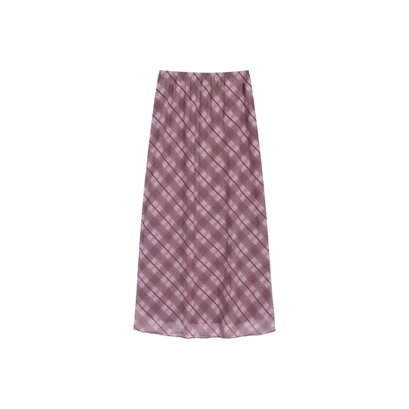 PAIN OR PLEASURE Casual Long Skirts Women's Pink-0