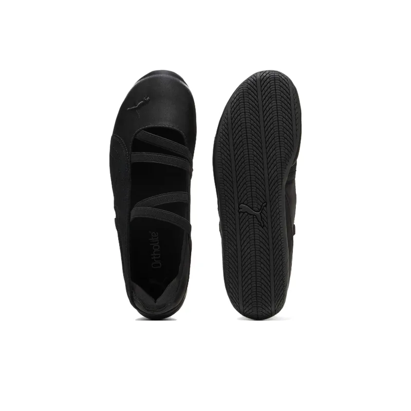 PUMA Speedcat Ballet Black Cool Dark Gray Satin Women's-3