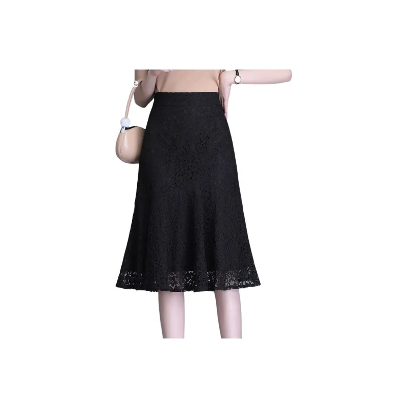 La Chapelle Casual Long Skirt Women's Black-0