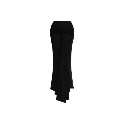 RICK OWENS Twist Floor-Length Maxi Skirt