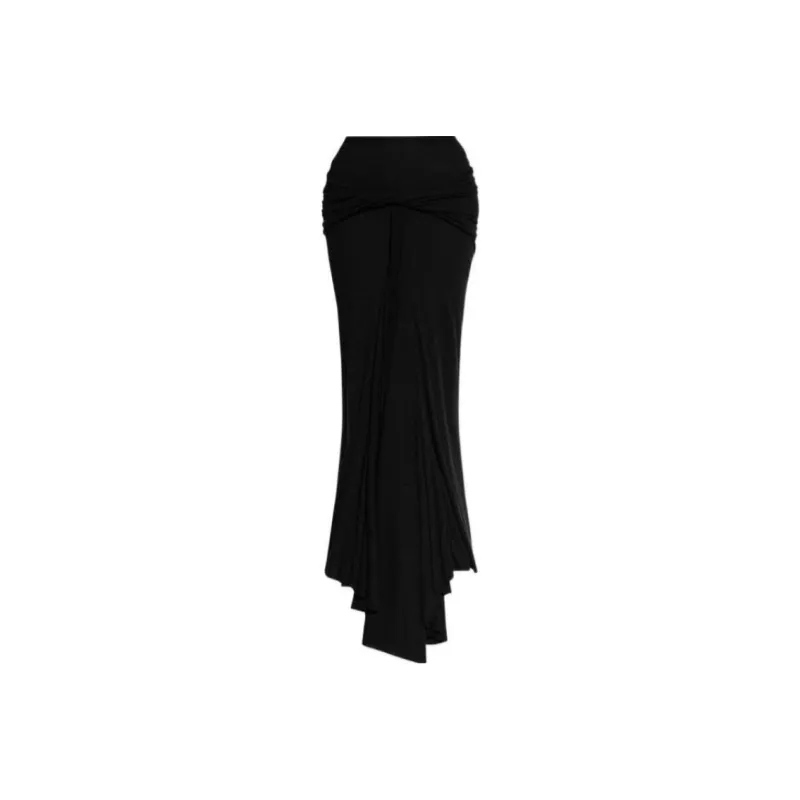 RICK OWENS Twist Floor Length Maxi Skirt-0