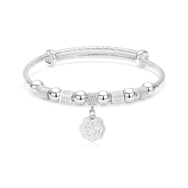 7℃ S999 Fine Silver Sterling Silver Bracelets Unisex-0