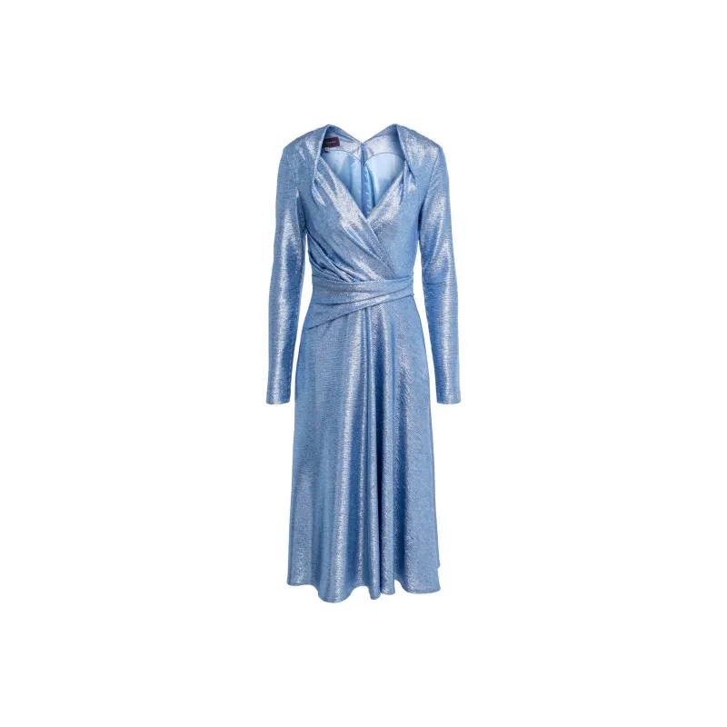 Talbot Runhof Evening Dress Women's Blue-0