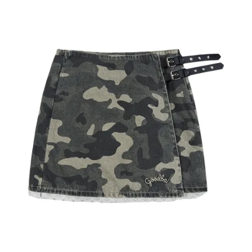 GOOD BAI GOODEES Series SS24 Denim Short Skirts Women's Jungle Camouflage