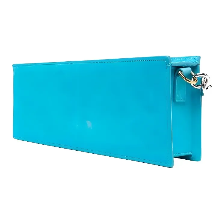 Jacquemus Leather Shoulder Bag, Baguette Small Square Bag Box Bag Shoulder Bag Women's Blue-1