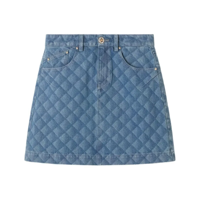 KARL LAGERFELD Denim Short Skirts Women's Light Blue-0