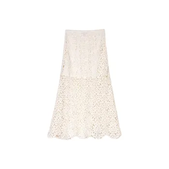 Maje Embroidered Maxi Skirt