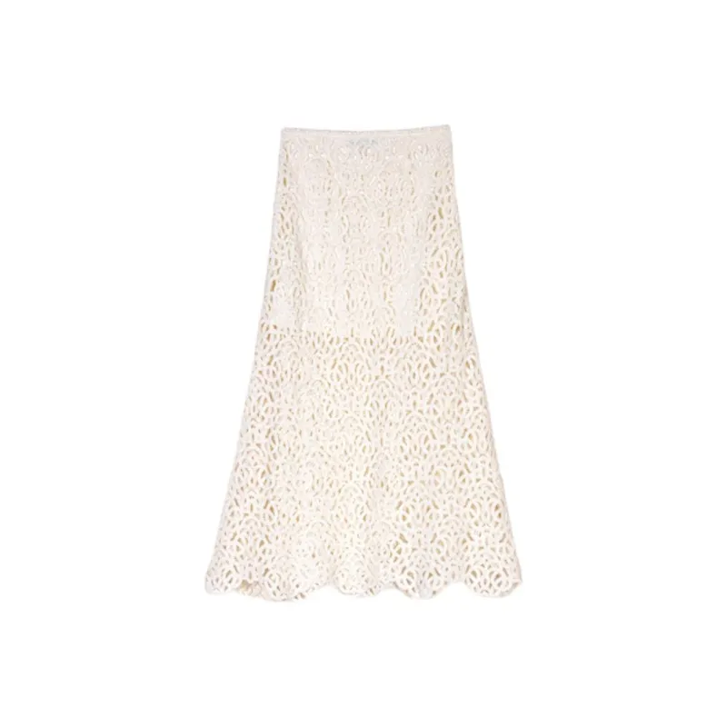 Maje Embroidered Maxi Skirt-0