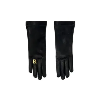 Balenciaga Lambskin Gloves Unisex Black