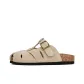 Cow Leather Sandals, Premium Edition (Waterproof Cow Leather Fabric+Genuine Cork Footbed+Cow Suede Insoles)