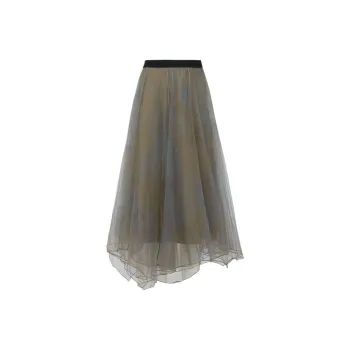 IDPAN Casual Long Skirt Women's Champagne
