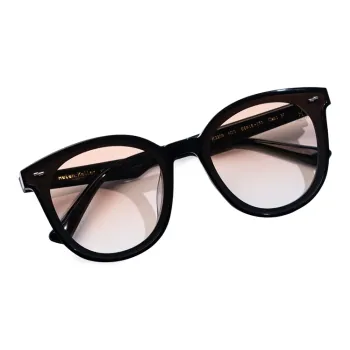 HELEN KELLER Plate Frame Round Sunglasses Unisex