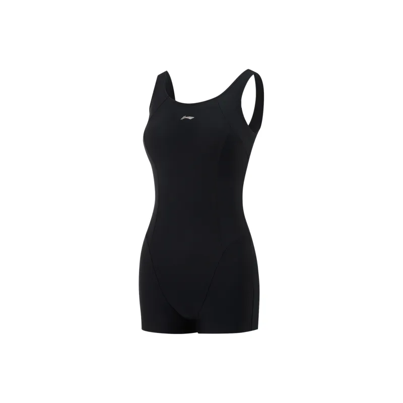 LiNing Swimming Series One piece Swimsuit Women's Black-0
