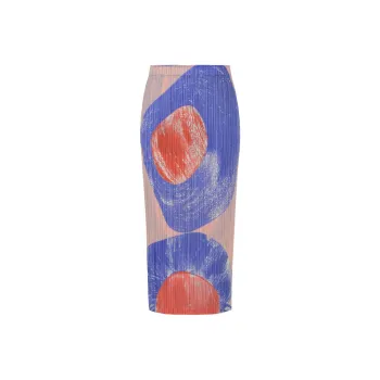 PLEATS PLEASE ISSEY MIYAKE Casual Long Skirts Women's Red