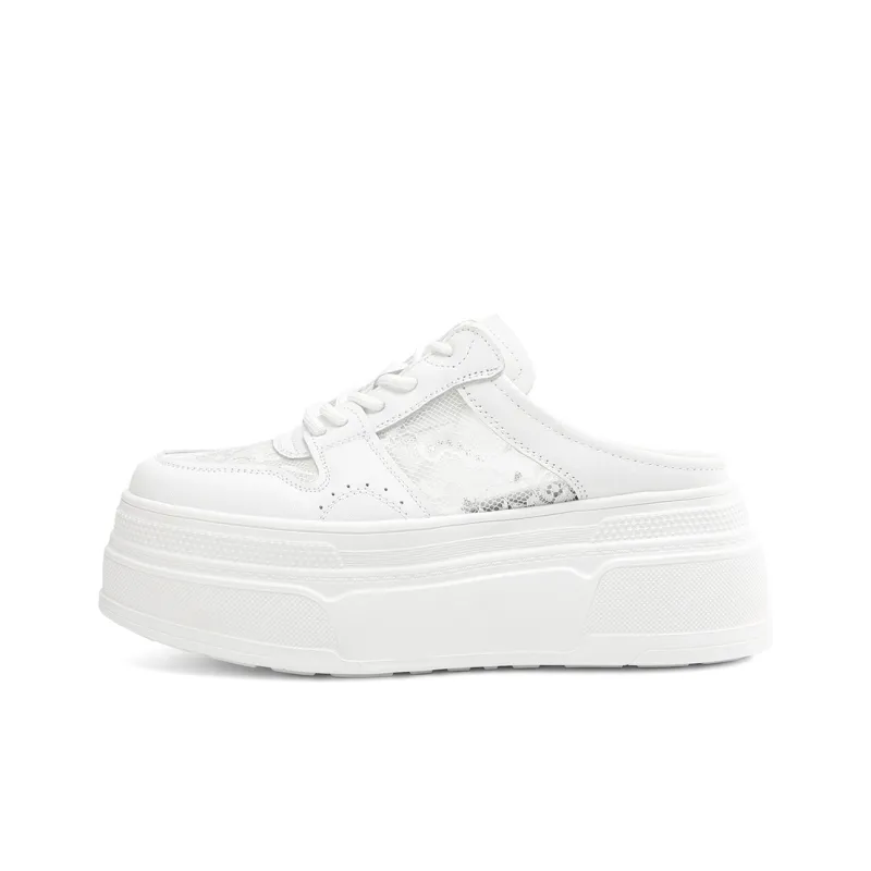 BOERDIQI Closed Toe Slippers Women's White-0
