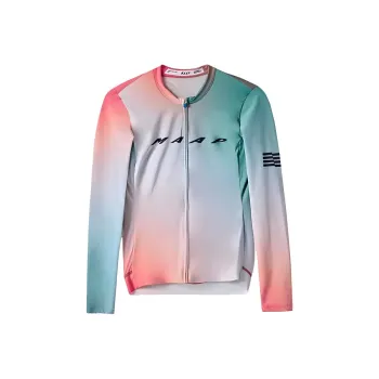 MAAP Blurred Out Pro Hex LS Jersey 2.0 Cycling Clothing Women's Emerald Mountain