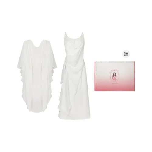 ANNIBUHUO Skirt Set Women's White