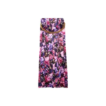 Balenciaga Bouquet Printed Pleated Long Skirt