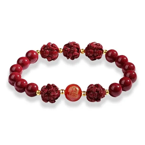 GIRATI Reconstructed Cinnabar Jade Bracelets Unisex-20