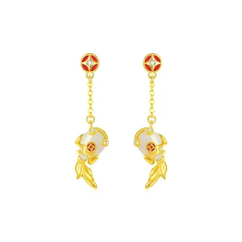 CHAOHONGJI Natural Chalcedony Earrings Women's